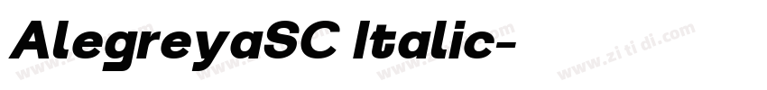 AlegreyaSC Italic字体转换